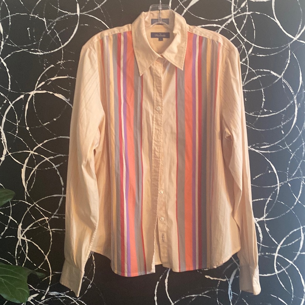 Faconnable Stripe Button Down Shirt